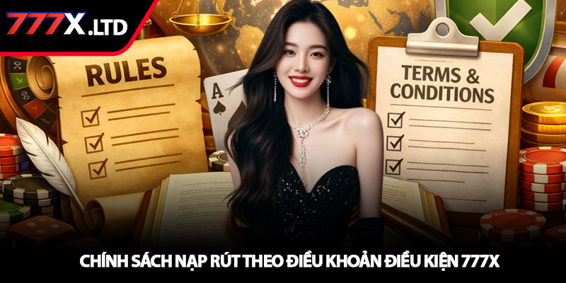 Điều khoản điều kiện 777X - Quy định quan trọng cần nắm 3 Chính sách nạp rút theo điều khoản điều kiện 777X
