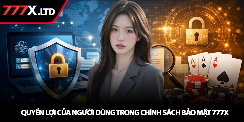 Chính sách bảo mật 777x - Bảo vệ dữ liệu người chơi 3 Quyền lợi của người dùng trong chính sách bảo mật 777x